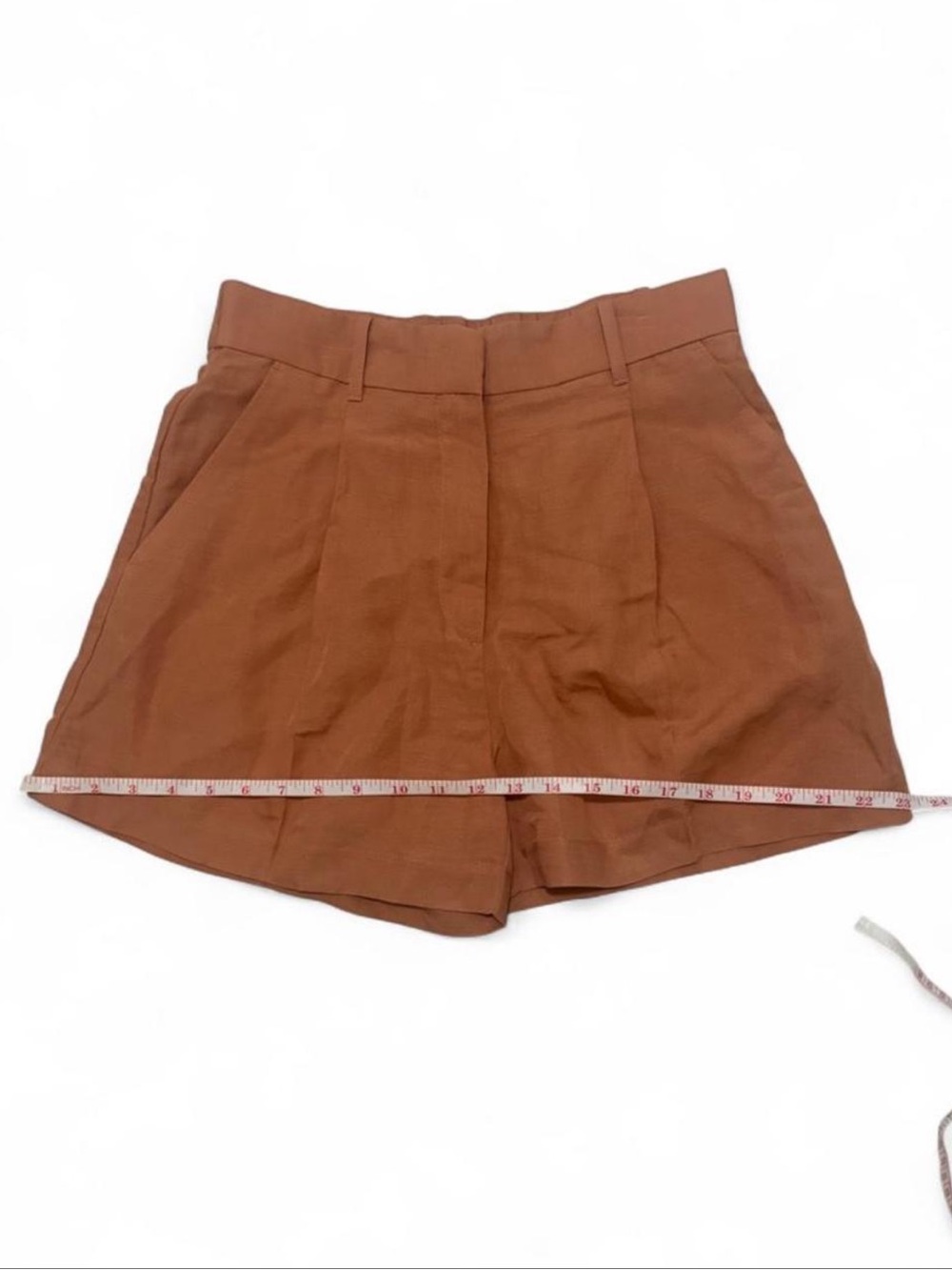 H&M High-Rise Tailored Shorts in Rust Orange - Picture 5 of 8